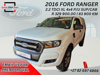 2016 Ford Ranger 2.2 TDCi XL 4x4 Super Cab