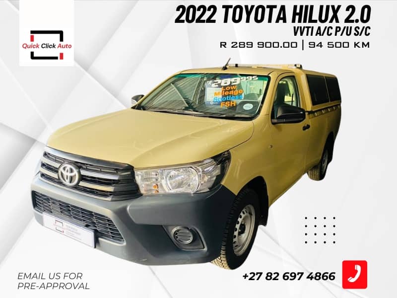 2022 Toyota Hilux 2.0 Vvti A/C P/U S/C